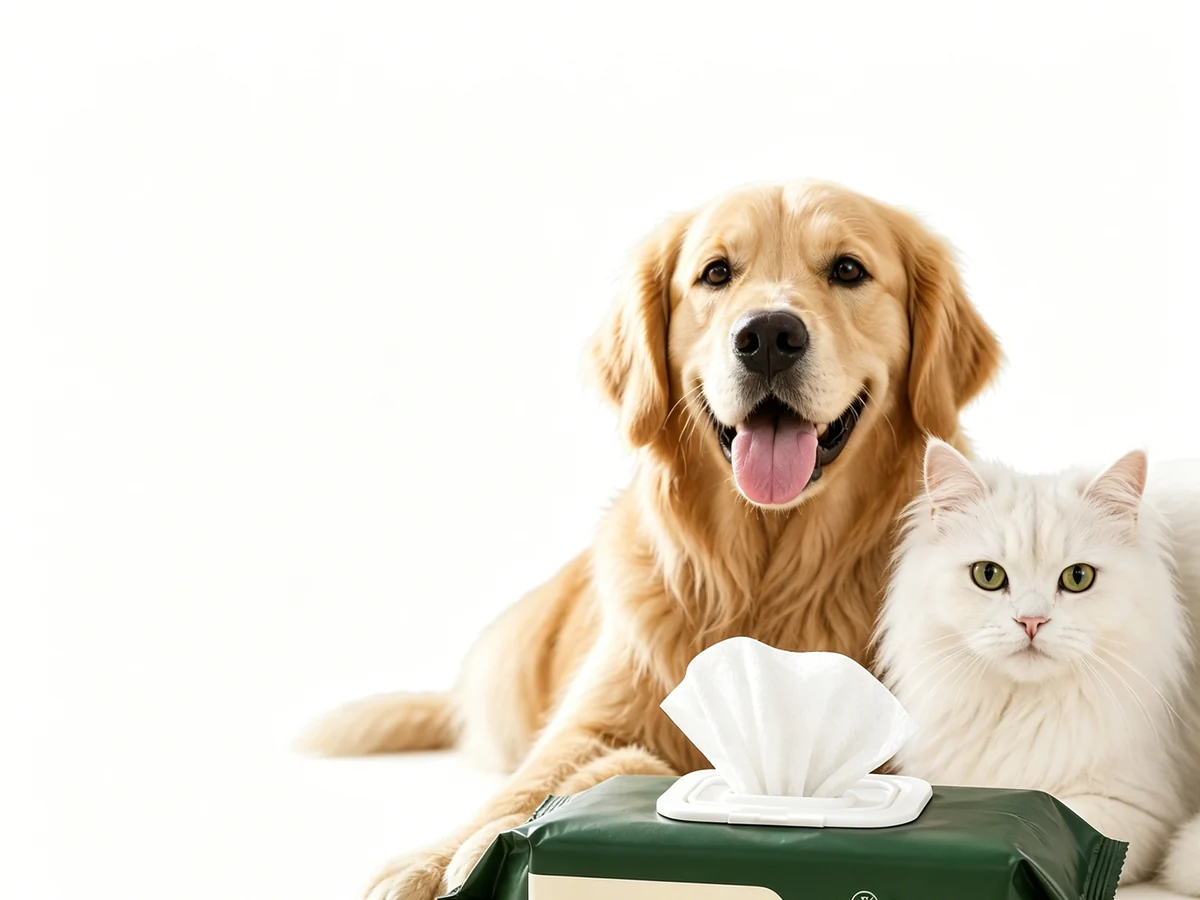 Private label bamboo pet wipes